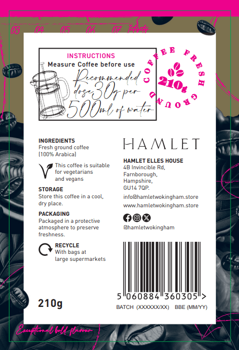 Hamlet Coffee Heritage Dark Roast - Ground Coffee 5065021684030
