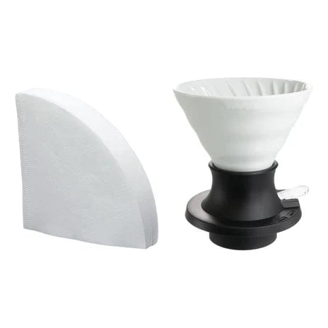 Hario Drip Coffee Makers Hario Switch V60 Ceramic Immersion Dripper - White (Size 02)