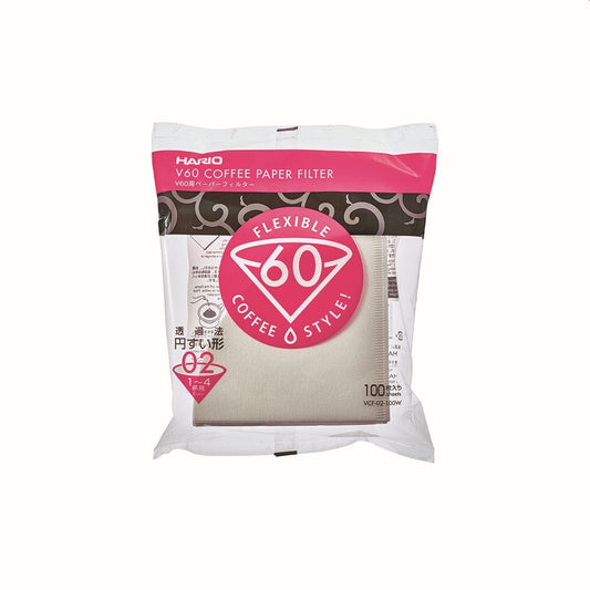 Hario Coffee Filters Hario V60 Coffee Filter Papers Size 02 - White (100 Pack Bag) 4977642728776