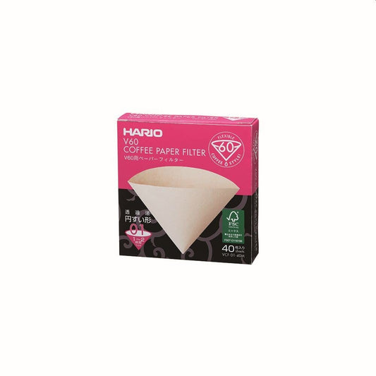 Hario Hario V60 Coffee Filter Papers - Size 01 - Brown (40 pack) 4977642723245