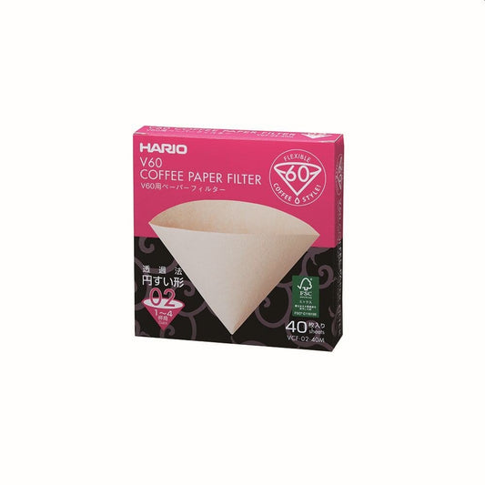 Hario Hario V60 Coffee Filter Papers - Size 02 - Brown (40 pack) 4977642723252