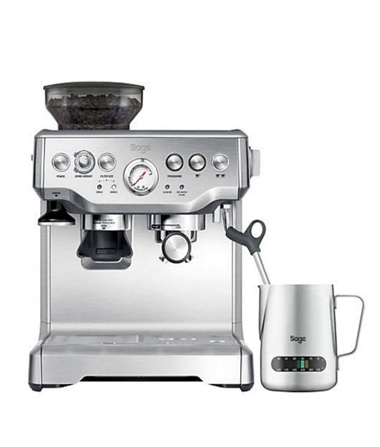 Sage Espresso Machines Sage Barista Express BES875UK Bean To Cup Coffee Machine Brushed Stainless Steel With Temp Control Milk Jug 9312432024686
