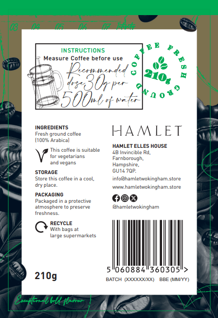 Hamlet Coffee Heritage Decaf Roast - Ground Coffee