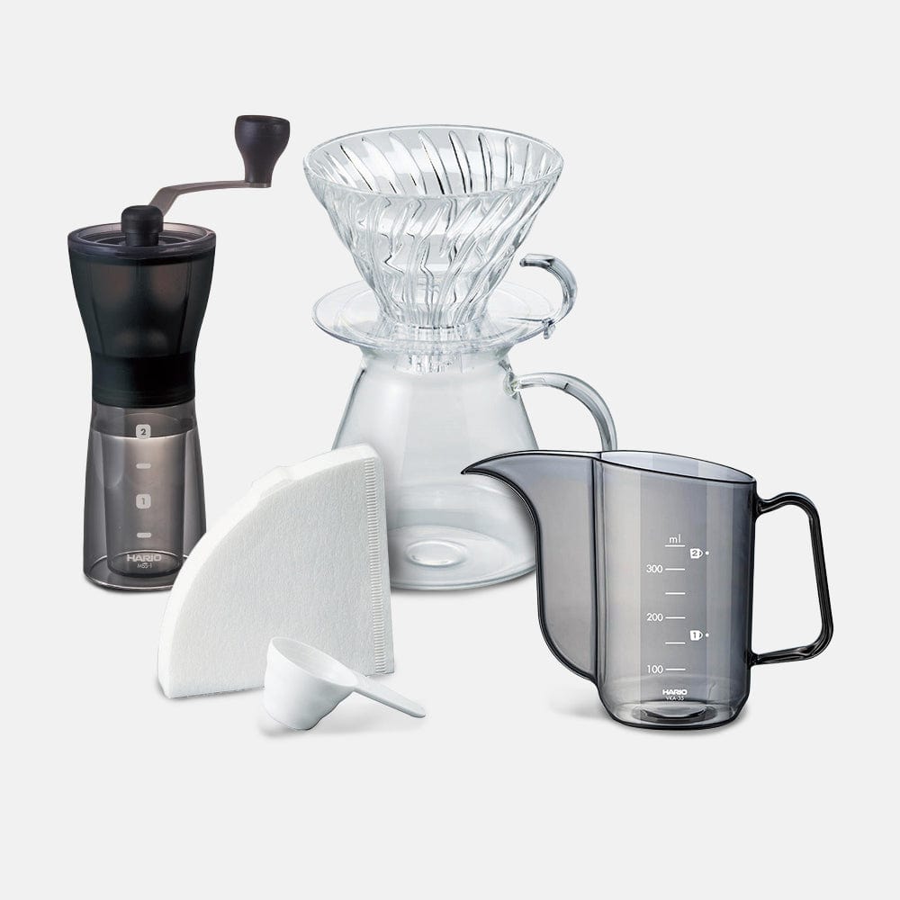 Hario Hario Mini Mill PLUS and Simply Hario V60 Glass Brewing Kit SS-43944685928692