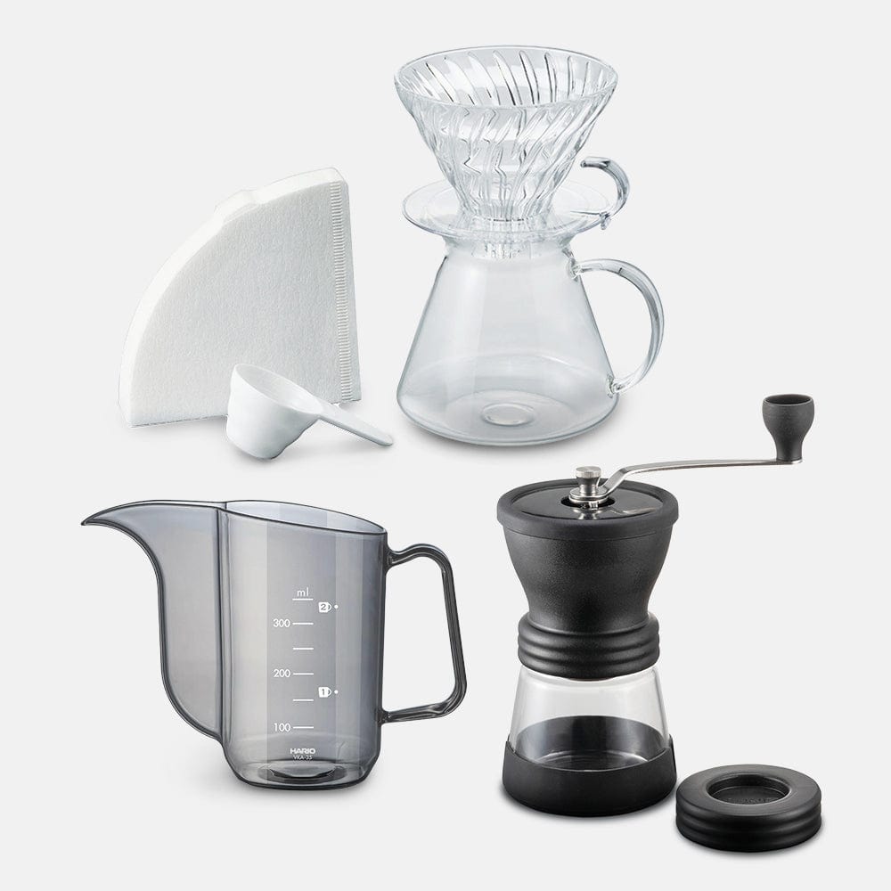 Hario Hario Skerton N and Simply Hario V60 Glass Brewing Kit SS-45538647212276