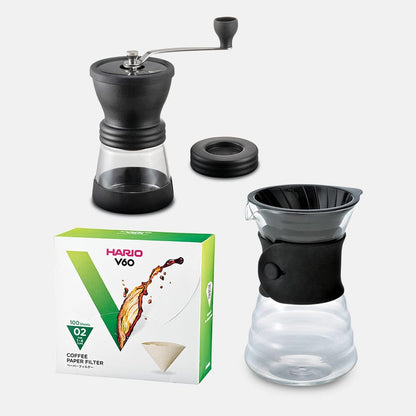 Hario Hario Skerton N and V60 Drip Decanter Starter Kit SS-45538722316532