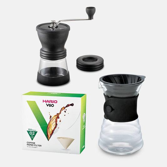 Hario Hario Skerton N and V60 Drip Decanter Starter Kit SS-45538722316532