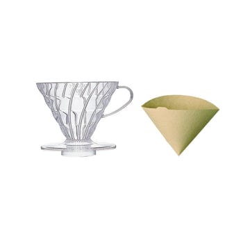 Hario Hario V60 Coffee Dripper Plastic (Size 02) Including 40 FREE Filter Papers SS-38092635537580