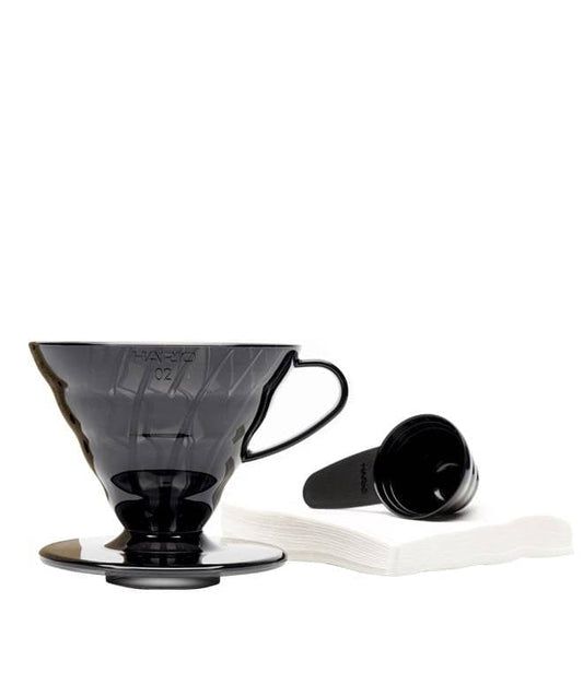 Hario Hario V60 Coffee Dripper Set Transparent Black Size 02 SS-37791323521196