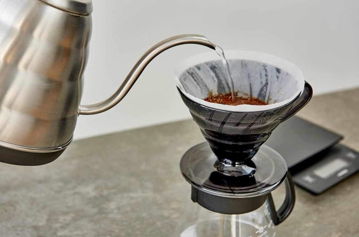 Hario Hario V60 Coffee Dripper Set Transparent Black Size 02 + Hario V60 Drip Kettle AIR Bundle SS-42025070625012