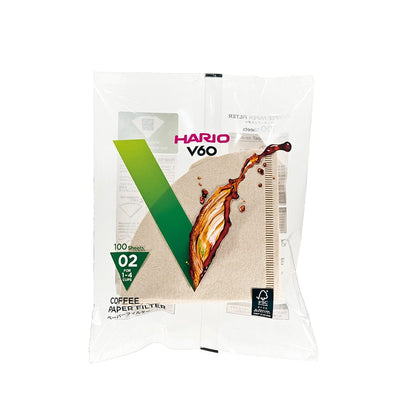 Hario Hario V60 Coffee Filter Papers Size 02 - Brown (100 Pack Bag) SS-37791280529580