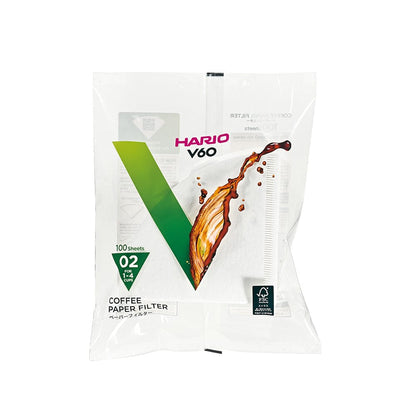 Hario Hario V60 Coffee Filter Papers Size 02 - White (100 Pack Bag) 4977642728776