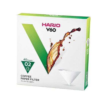 Hario Hario V60 Coffee Filter Papers - Size 02 - White (40 pack) SS-38092590743724