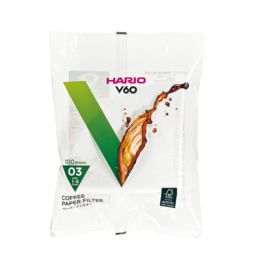 Hario Hario V60 Filter Papers 03 - White (100 Pack Bag) SS-37791280464044