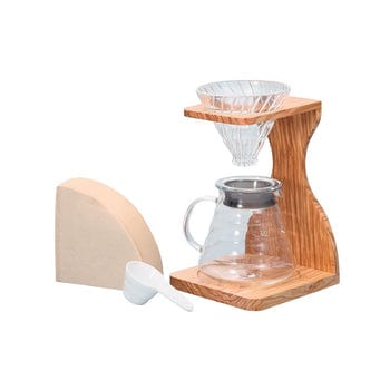 Hario Hario V60 Olive Wood Stand Set Size 02 SS-37634408120492