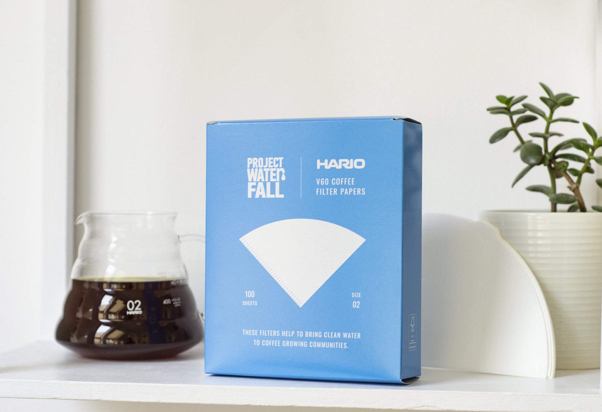 Hario Hario X Project Waterfall V60 Coffee Filter Papers Size 02 (100 pack) 8720165711024