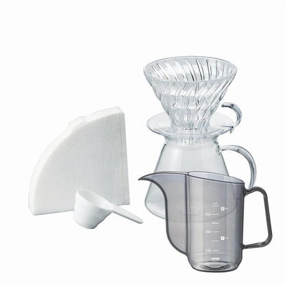 Hario Simply Hario V60 Glass Brewing Kit + Hario V60 Drip Kettle AIR Bundle SS-42025070559476