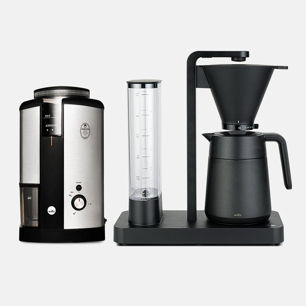 Wilfa Wilfa Performance Thermo Coffee Maker and Svart Coffee Grinder (Silver) Bundle SS-45193659187444